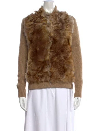 Pre-owned Polo Ralph Lauren Mock Neck Sweater In Brown