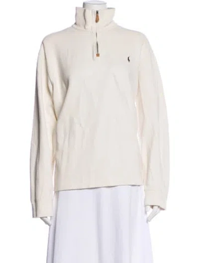Pre-owned Polo Ralph Lauren Mock Neck Sweater In Gray