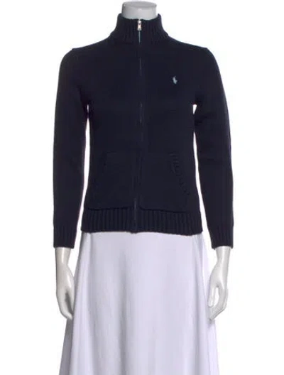 Pre-owned Polo Ralph Lauren Mock Neck Sweater W/ Tags In Blue