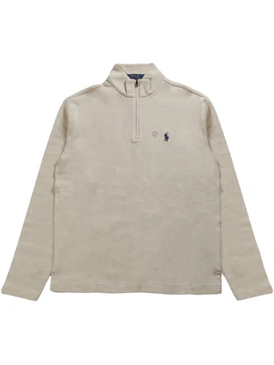 Polo Ralph Lauren Mock-neck T-shirt In Nude