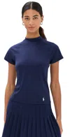 Polo Ralph Lauren Mock Neck Tee Refined Navy In Refined Navy