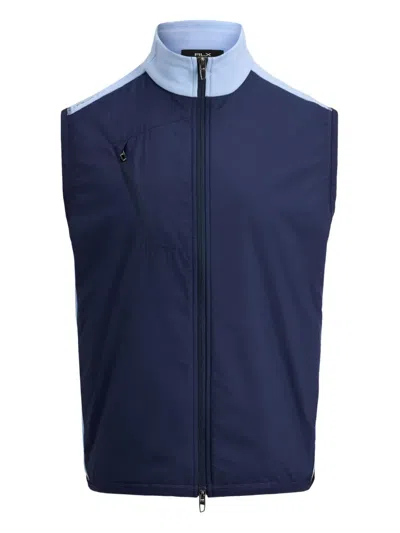 Polo Ralph Lauren Mock-neck Zip-front Vest In Blue