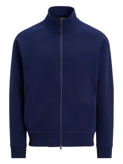 Polo Ralph Lauren Mock-neck Zip-up Sweatshirt In Blue