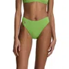 Polo Ralph Lauren Modern High Cut Bikini Bottoms In Green