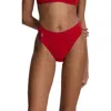 Polo Ralph Lauren Modern High Cut Bikini Bottoms In Red
