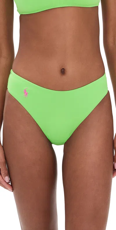 Polo Ralph Lauren Modern High Leg Bikini Bottoms Riviera Green