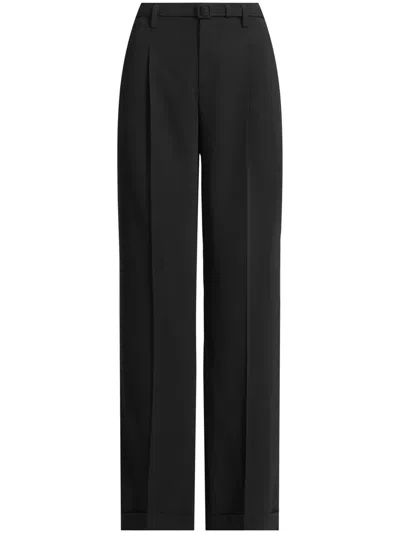 Polo Ralph Lauren Modern Pleat-detail Tailored Trousers In Black