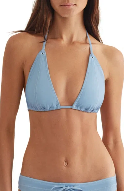 Polo Ralph Lauren Modern Slider Triangle Bikini Top In Blue