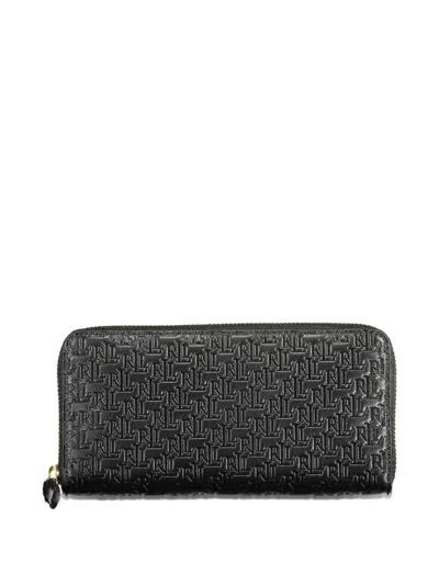 Polo Ralph Lauren Monogram-embossed Wallet In Black