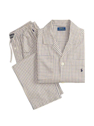 Polo Ralph Lauren Monogram-print Cotton Pajamas In Multi