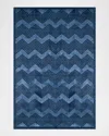 Polo Ralph Lauren Monroe Chevron Hand Knotted Rug In Saphire