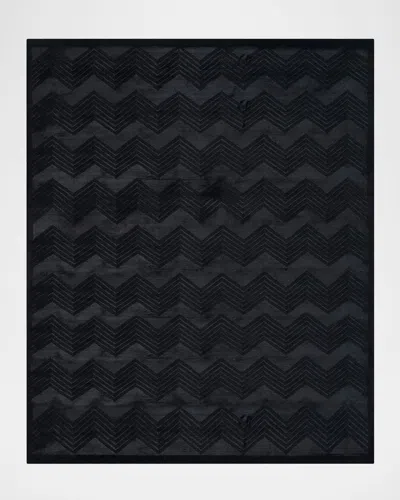 Polo Ralph Lauren Monroe Chevron Hand Knotted Rug In Onyx