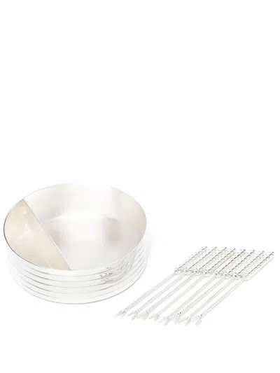 Polo Ralph Lauren Montgomery Olive Tray Set In Silver