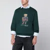 Polo Ralph Lauren Moss Green Polo Bear Sweatshirt In Multi