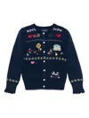 Polo Ralph Lauren Motif-embroidered Cardigan In Blue