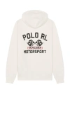 Polo Ralph Lauren Motorsport Graphic Hoodie In Metallic