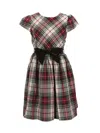 Polo Ralph Lauren Plaid Fit-and-flare Dress In Cream Red Multi