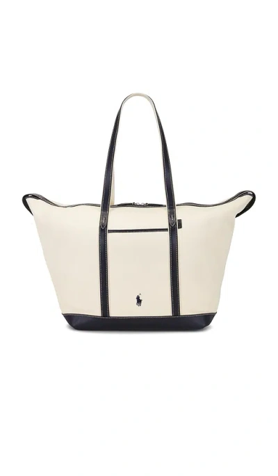 Polo Ralph Lauren Canvas Large Tote In Multi