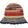 Polo Ralph Lauren Multi Stripe Crocheted Bucket Hat In Multi