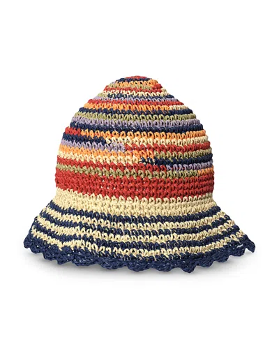 Polo Ralph Lauren Multi Stripe Crocheted Bucket Hat