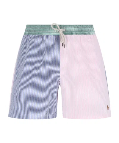 POLO RALPH LAUREN POLO RALPH LAUREN PONY EMBROIDERED STRIPED SWIM SHORTS