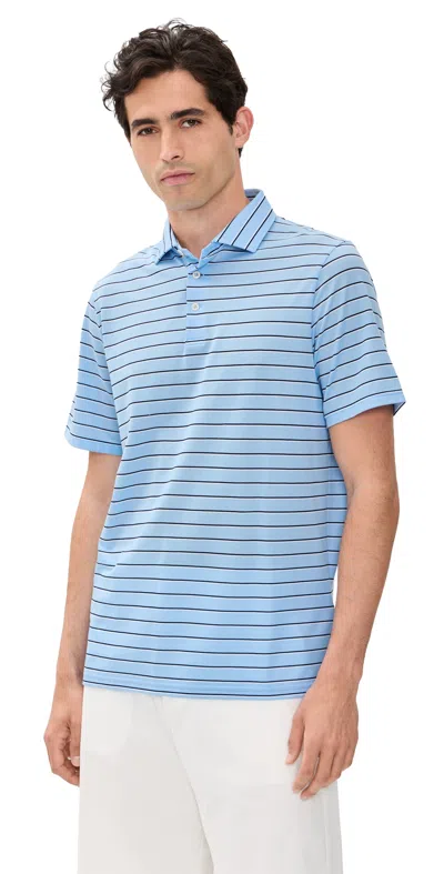 Polo Ralph Lauren Multi Stripe Tour Pique Polo Office Blue Multi