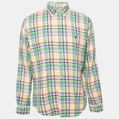 Pre-owned Polo Ralph Lauren Multicolor Checkered Cotton Button Front Shirt L