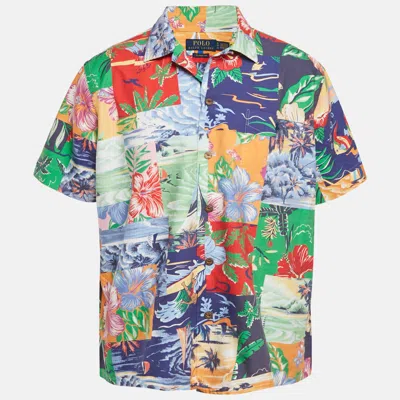 Pre-owned Polo Ralph Lauren Multicolor Clady Print Cotton Short Sleeve Shirt Xl