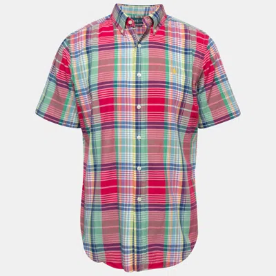 Pre-owned Polo Ralph Lauren Multicolor Patterned Cotton Short Sleeve Shirt M