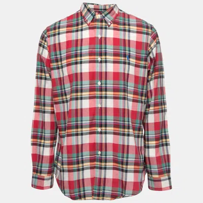 Pre-owned Polo Ralph Lauren Multicolor Plaided Cotton Full Sleeve Custom Fit Shirt L