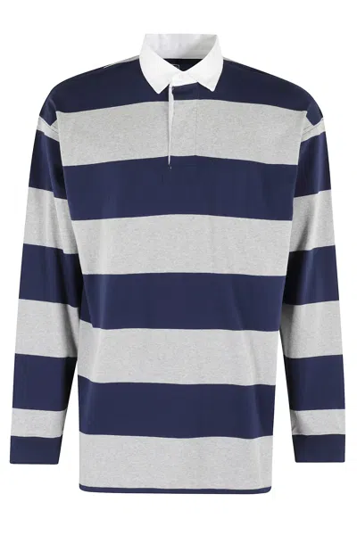 POLO RALPH LAUREN MULTICOLOR POLO SHIRT WITH CLASSIC COLLAR AND ALL-OVER STRIPED MOTIF IN COTTON MAN