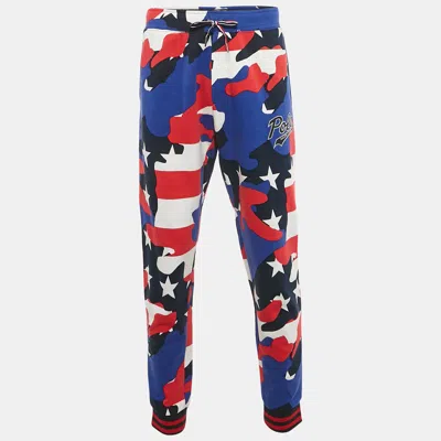 Pre-owned Polo Ralph Lauren Multicolor Printed Cotton Knit Trackpants Xl