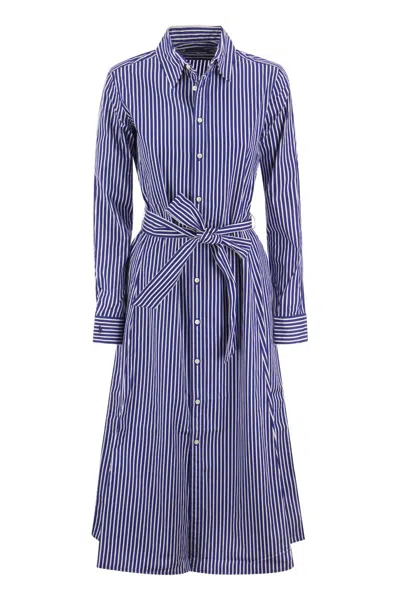 Polo Ralph Lauren N Ashtn Long Sleeve Day Dress In Purple