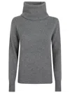 Polo Ralph Lauren High Neck Long Sleeve Pullover In Flannel Grey Heather