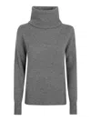 Polo Ralph Lauren High Neck Long Sleeve Pullover In Grey