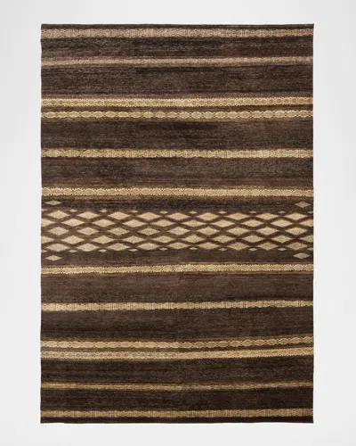 Polo Ralph Lauren Nairobi Stripe Hand Knotted Rug In Safari Brown