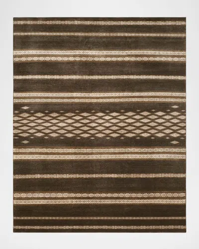 Polo Ralph Lauren Nairobi Stripe Hand Knotted Rug In Safari Brown