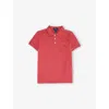 Polo Ralph Lauren Boys' Brand-embroidery Cotton-jersey Polo Shirt Nantucket Red/c4488 In Pink