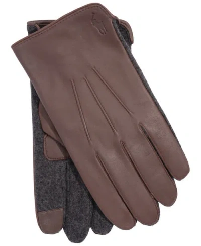 Polo Ralph Lauren Nappa Hybrid Touch Glove In Brown