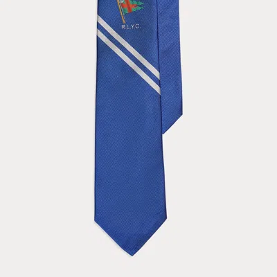 Polo Ralph Lauren Nautical-flag Silk Repp Tie In Royal