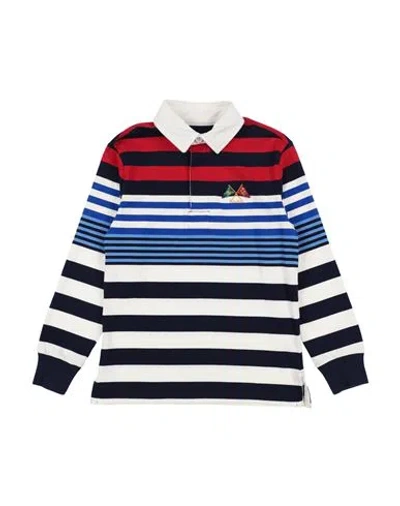 Polo Ralph Lauren Babies'  Nautical-flag Striped Cotton Rugby Shirt Toddler Boy Polo Shirt Midnight Blue Size