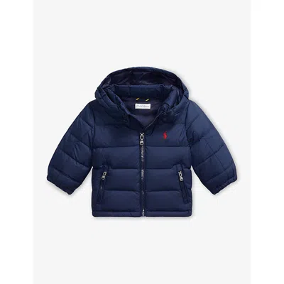 Polo Ralph Lauren Navy Baby Boy The Gorham Logo-embroidered Down Jacke In Blue