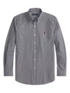 Polo Ralph Lauren Striped Pattern Button-down Collar Long Sleeves In Gray