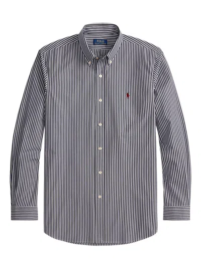 POLO RALPH LAUREN NAVY BLUE AND WHITE STRIPED SHIRT POLO RALPH LAUREN