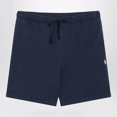 Polo Ralph Lauren Navy Blue Bermuda Shorts In Cotton In Multi