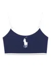 Polo Ralph Lauren Navy Blue Bikini Top With Logo