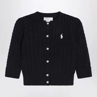 Polo Ralph Lauren Navy Blue Cable Knit Cotton Cardigan
