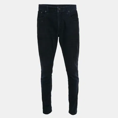 Pre-owned Polo Ralph Lauren Navy Blue Corduroy Trousers L