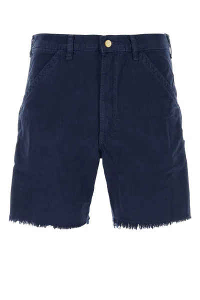 Polo Ralph Lauren Navy Blue Cotton Bermuda Shorts In 001