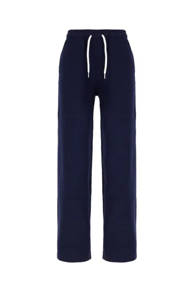 Polo Ralph Lauren Navy Blue Cotton Blend Joggers In Black